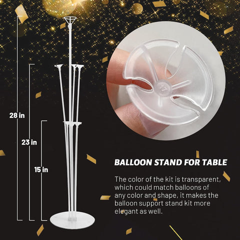 JOYYPOP 8 Sets Balloon Stand Kit For Table, Balloon Sticks with Base