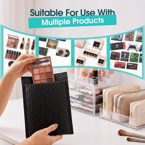 Fuxury Bubble Mailers Bulk 6x10“ 600 Pack Black Padded Envelopes
