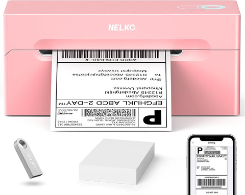 Nelko Bluetooth Thermal Shipping Label Printer, 4x6 Thermal Label Printer