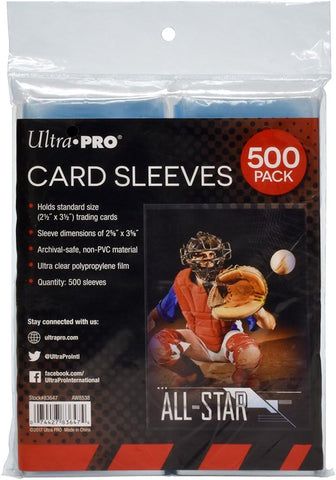 Ultra PRO - Penny Sleeves® Clear Card Sleeves for Standard Size Trading Cards measuring 2.5" x 3.5" (500 count pack)
