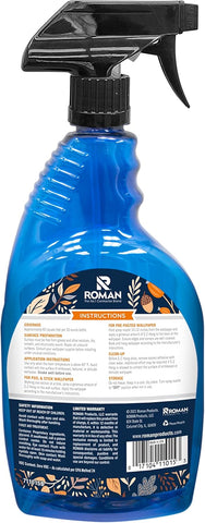 Roman’s E-Z Hang Peel & Stick Wallpaper Helper, Clear, Non-Staining, 32-OZ