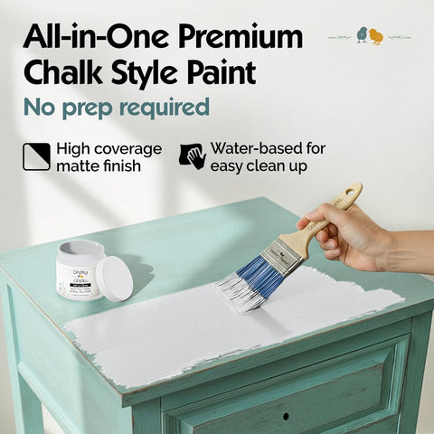 Chalky Chicks CottonTail 8 Fl Oz Chalk Paint for Furniture All in One