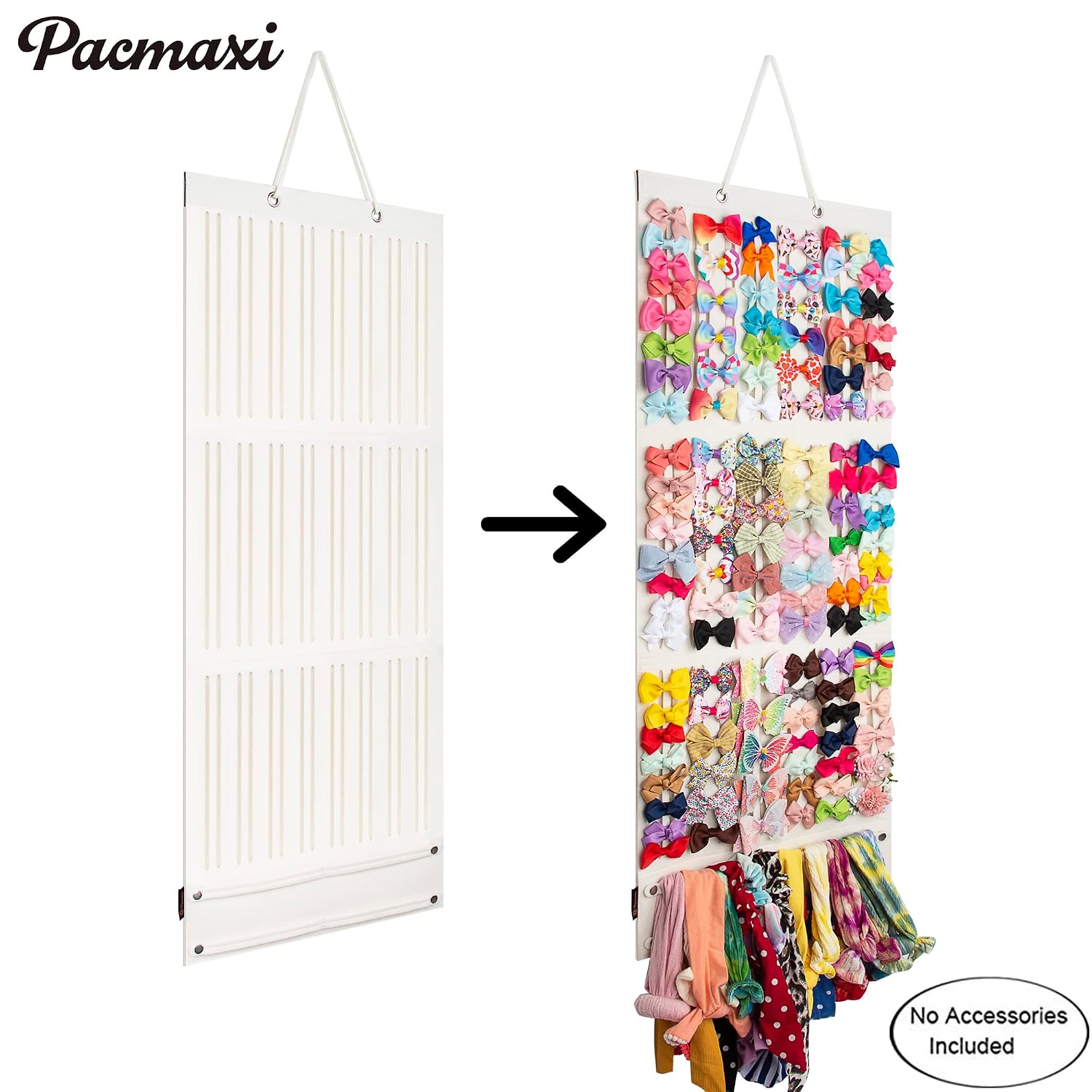 PACMAXI Baby Girl Hair Bows Holder, Hair Clips Storage Hanger For Ribbons
