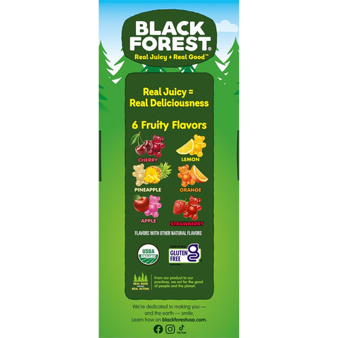 Black Forest Organic Gummy Bears Candy, 0.8 Ounce Pouches (65 Count) (Pack of 2)