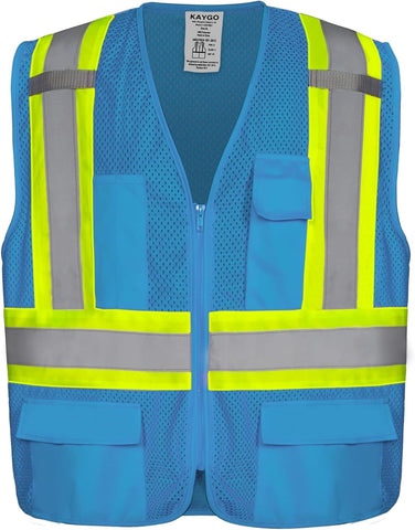 KAYGO Reflective High Vis Safety Vest with Pockets for Men and Women KG0100