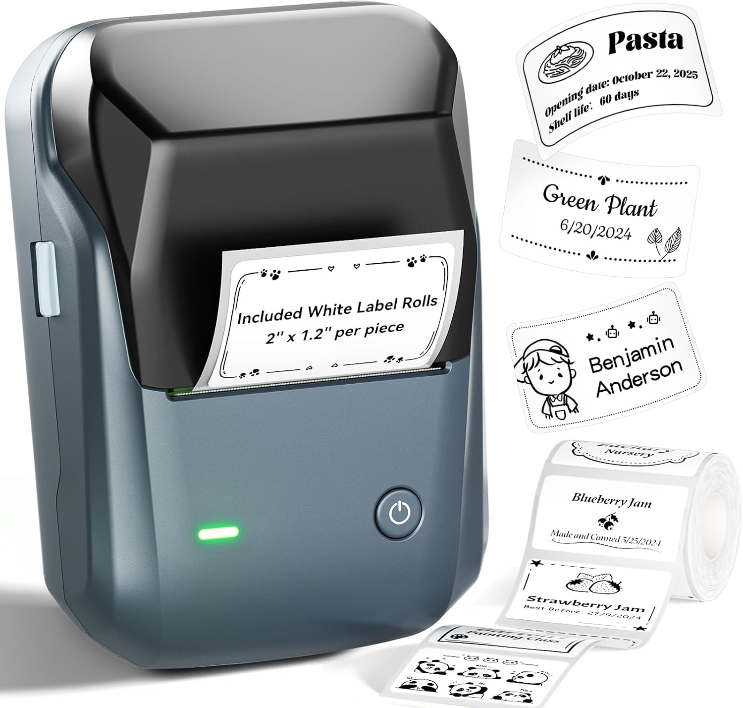 NIIMBOT B1 Label Maker, 2Inch Bluetooth Label Printer for Home, Blue