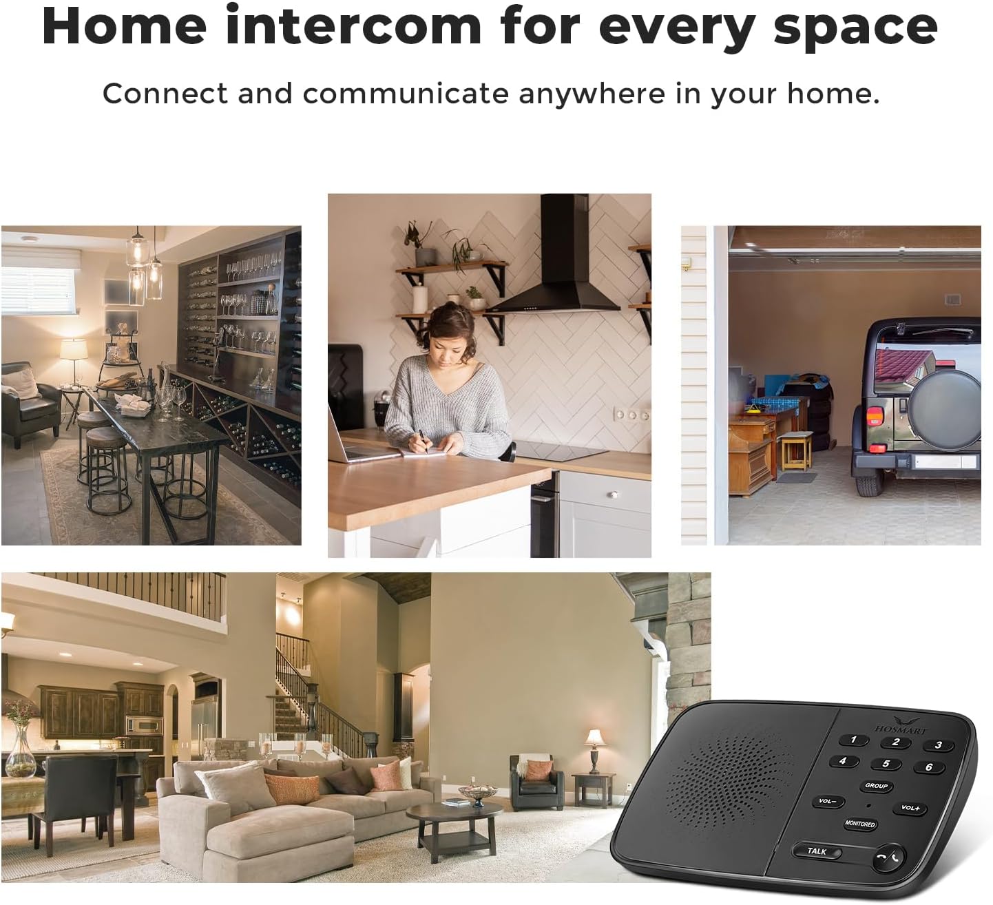 Hosmart Intercoms Wireless for Home UltraSpeak, 2025 Full Duplex Intercom