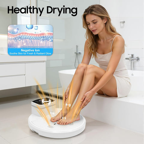 Body Care Dryer, Full Body Dryer After Shower,1400W Body Heater Blow Dryer with Pre-Warm, Anti-Slip Foot Pad,4 speeds Electric Touch Screen Drying Machine for Home Bathroom 35000rpm