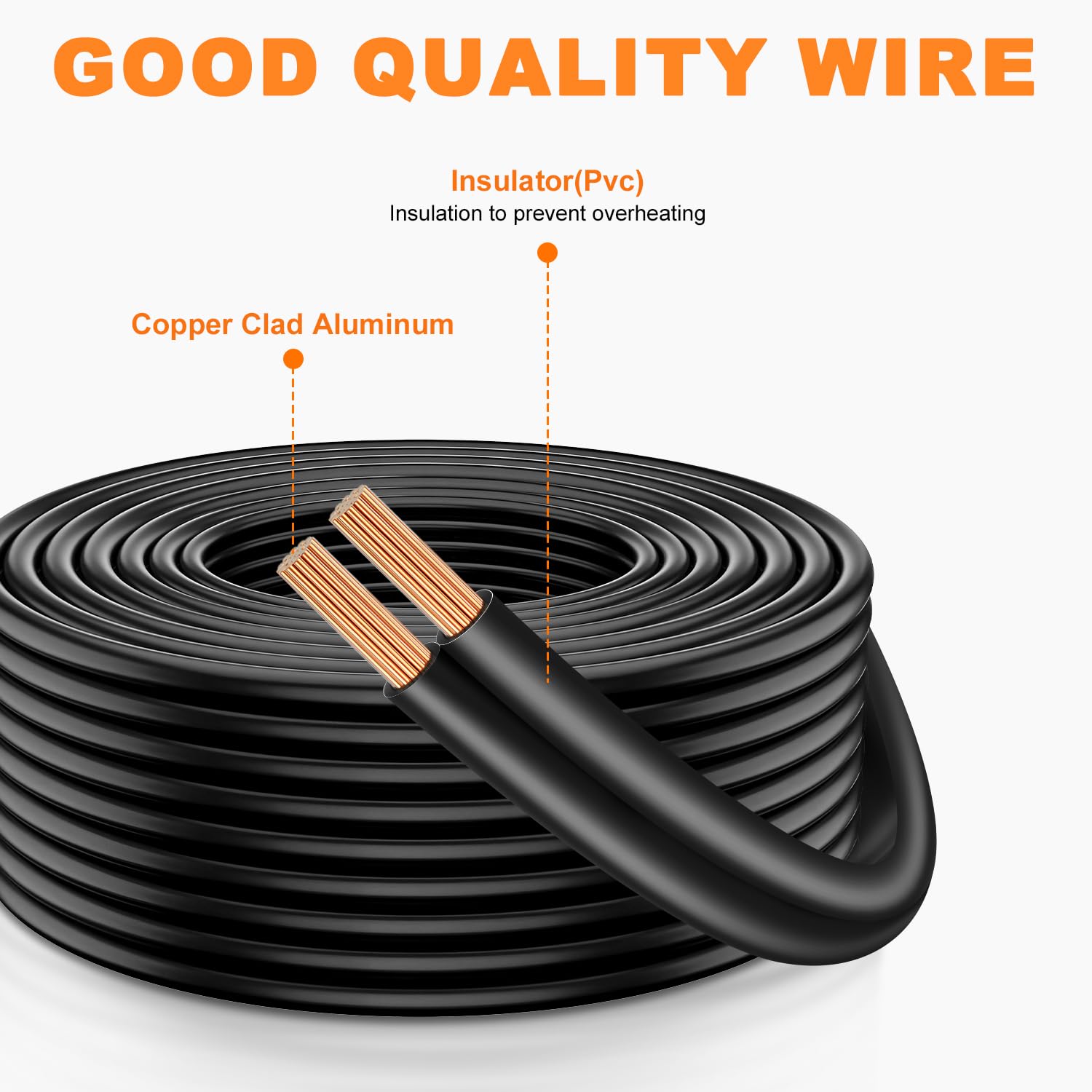 10/2 Low Voltage Landscape Wire, 10 Gauge Direct Burial Cable 100ft