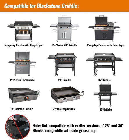 NUPICK 60 Pack Grease Cup Liners for Blackstone, Griddle Accessories for Blackstone 17"/22"/30"/28"/36" Griddle, Easy Cleaning Disposable Aluminum Grease Traps & Drip Pans for Blackstone Catcher, 5017