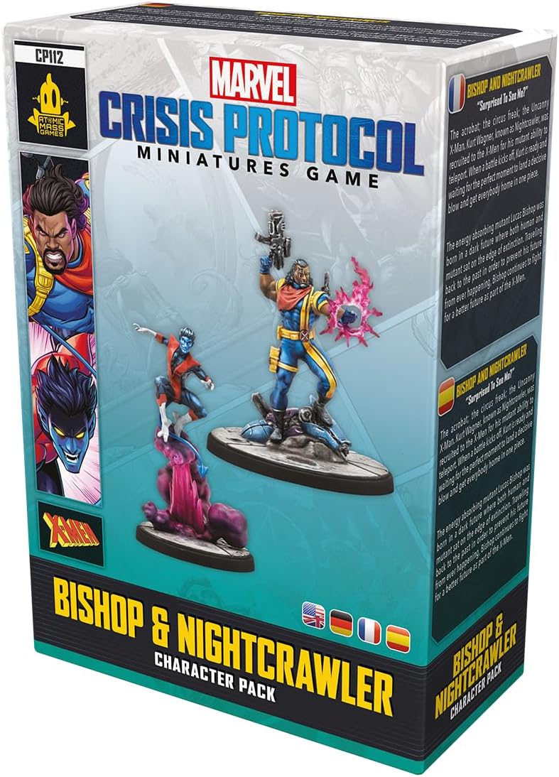 Marvel: Crisis Protocol Bishop & Nightcrawler CHARACTER PACK - X-Men Miniatures with Advanced Abilities! Tabletop Superhero Game, Ages 14+, 2 Players, 90 Minute Playtime, Made by Atomic Mass Games