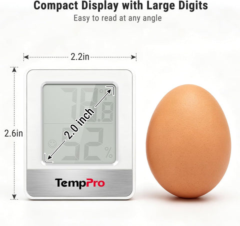 TempPro TP49 Digital Hygrometer Indoor Thermometer