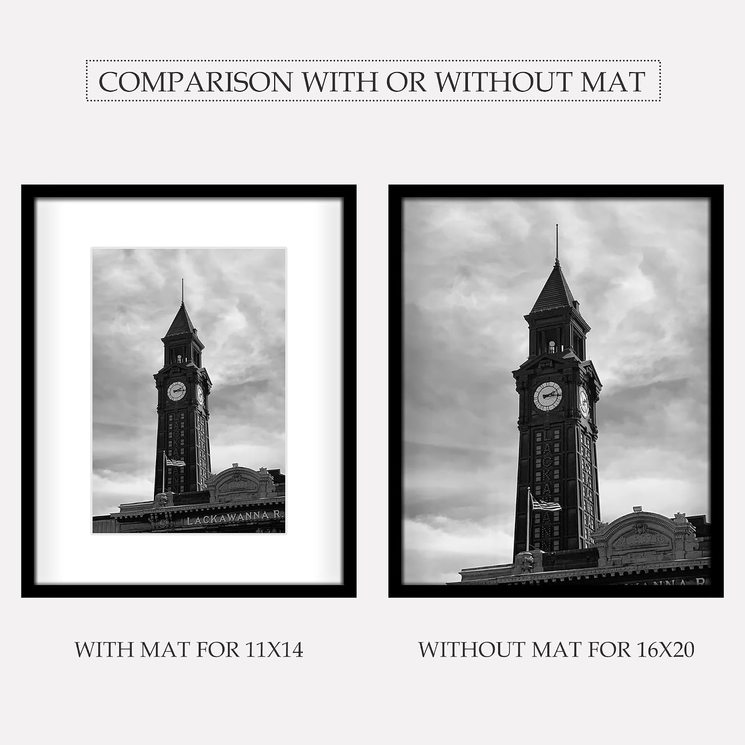 Wiscet 16x20 Picture Frame Set of 3, for Wall Gallery Photo Frames, Black