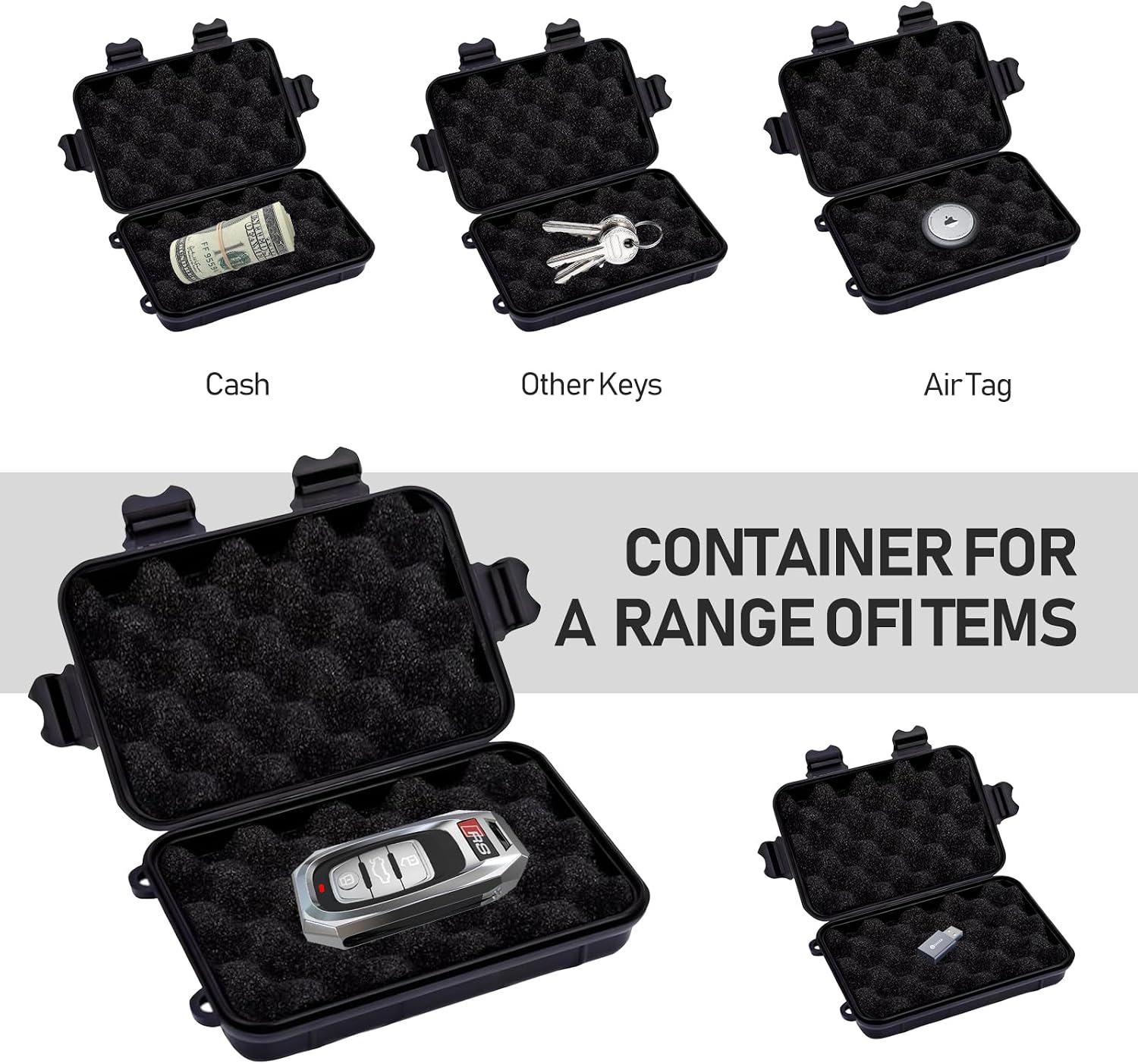 Magnetic Key Box, Hide A Key Holder, Under Car Magnetic Key Storage, Waterproof Hidden Key Box for Outside, Car Key Hider Magnet for Vehicles Travel (MM1 Regular)