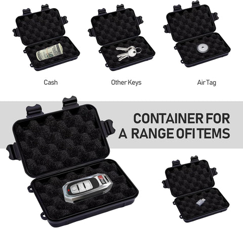 Magnetic Key Box, Hide A Key Holder, Under Car Magnetic Key Storage, Waterproof Hidden Key Box for Outside, Car Key Hider Magnet for Vehicles Travel (MM1 Regular)