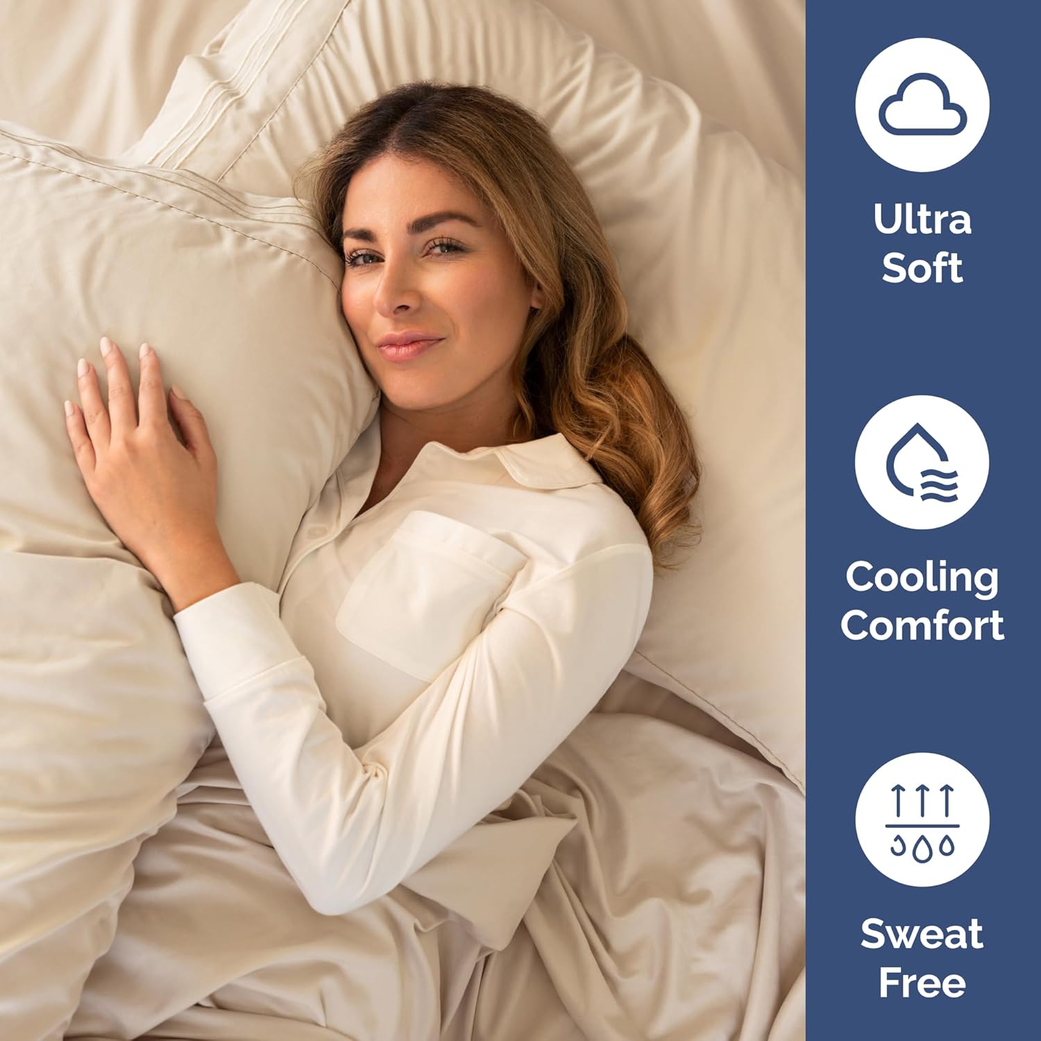 King Size 4 Piece Sheet Set - Comfy Breathable & Cooling Sheets - Wheat