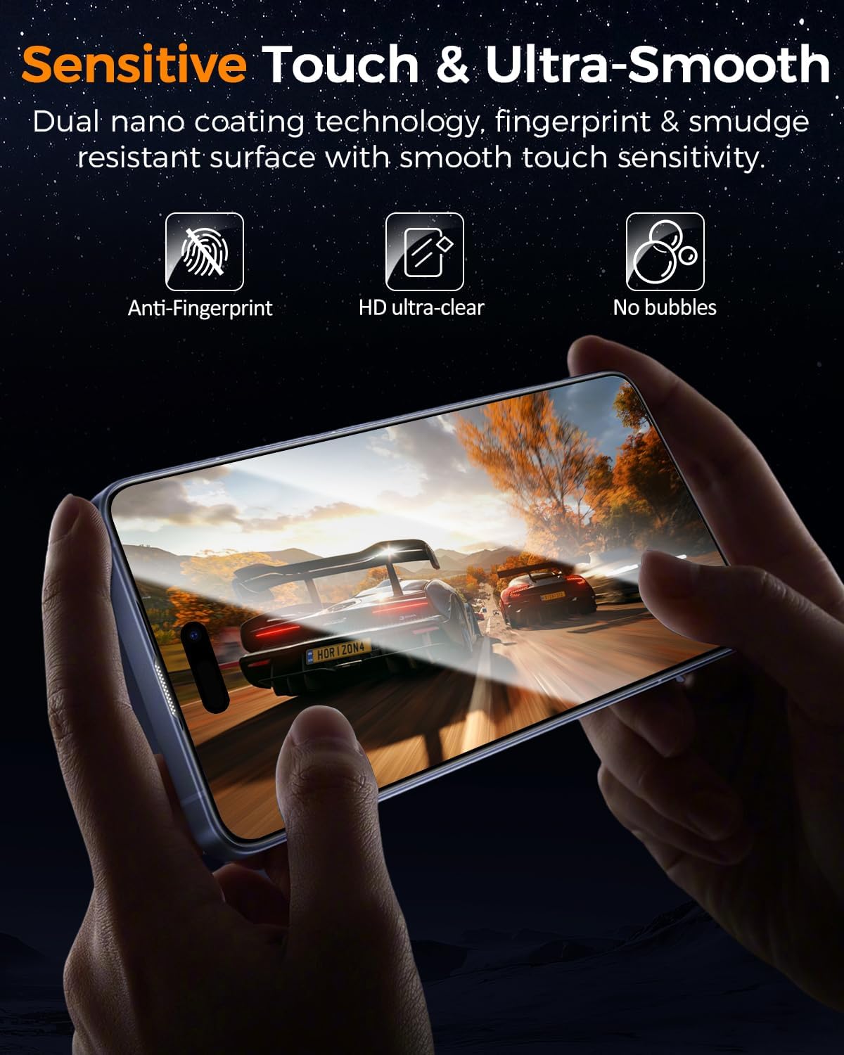 SIBEITU Screen Protector for iPhone 17 Pro Max Tempered Glass Film