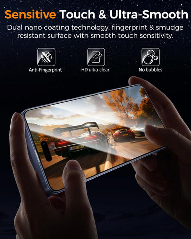 SIBEITU Screen Protector for iPhone 17 Pro Max Tempered Glass Film