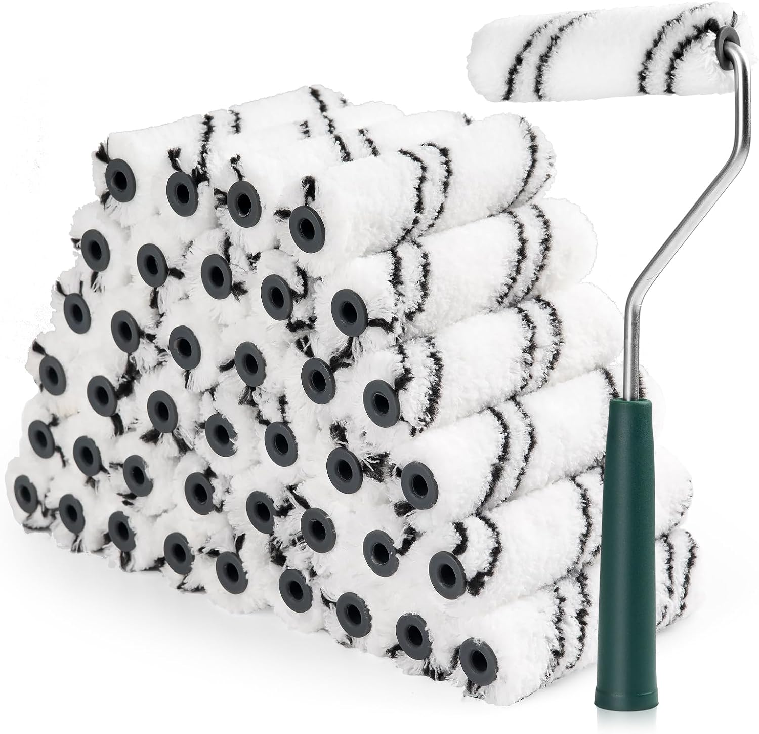 Microfiber Paint Roller 4 Inch, 3/8 Inch Nap, 40 Pack