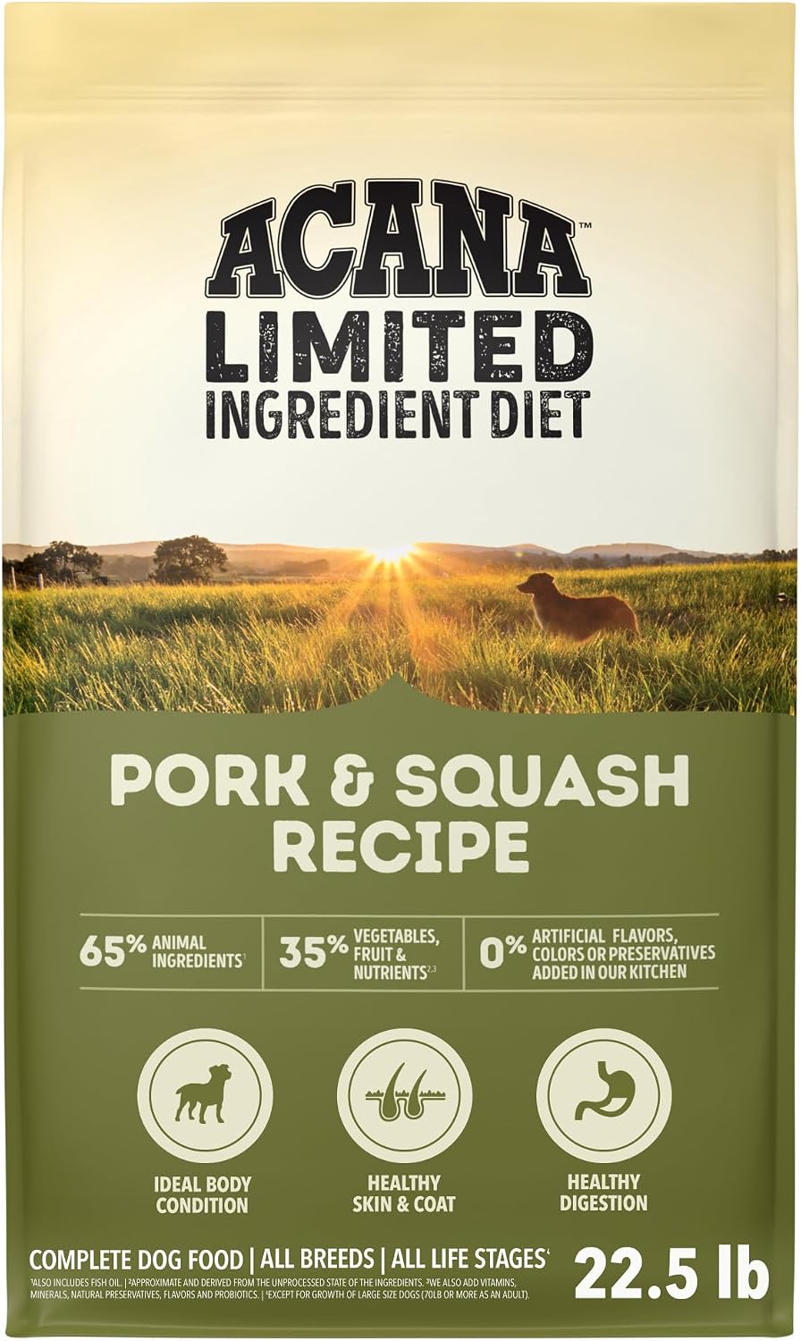 ACANA Singles Limited Ingredient Dry Dog Food Pork & Squash 22.5lb Bag
