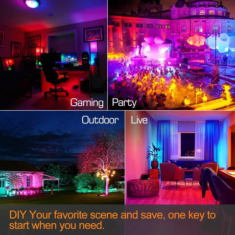MELPO LED Flood Light Outdoor 30W, 300W Equivalent RGB Landscape Lighting