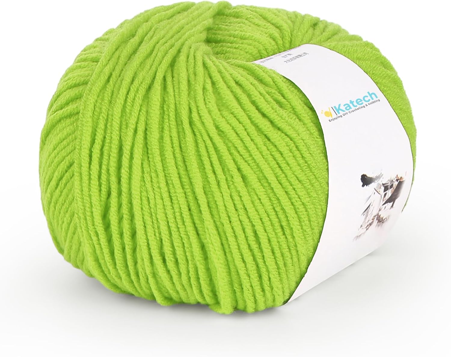 Katech Cotton Acrylic Blend Yarn for Crocheting-Crochet Yarn(Grass Green)