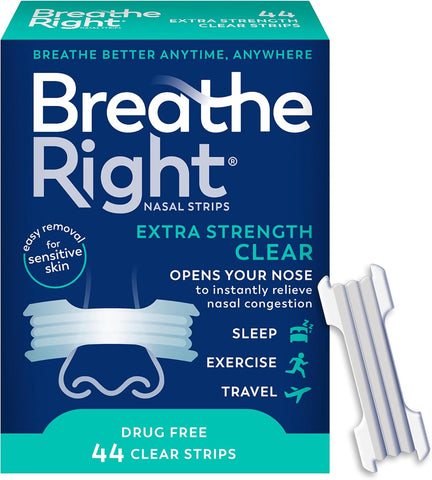 Breathe Right Nasal Strips, Relieves Nasal Congestion, Extra Strength Clear
