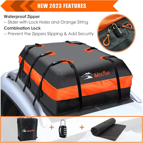Car Roof Bag Rooftop Cargo Carrier Bag Waterproof 20 Cubic Feet roof Cargo