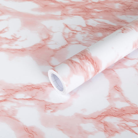 Marble Contact Paper Pink Peel and Stick Wallpaper for Kitchen Countertop