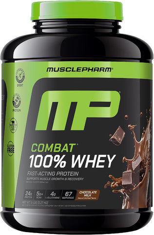 Muscle Pharm Combat 100% Whey Protein Powder | Chocolate Milk - 5 lb