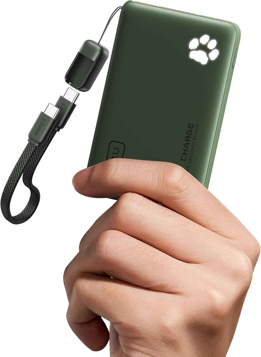 INIU 10000mAh 45W Fast Charging Portable Charger, Smaller Travel Power Bank