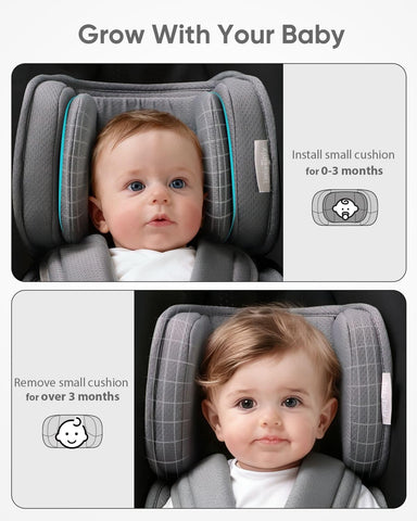 TinlyFinly Infant Car seat Insert, for Preemie Newborn Infant, Gray