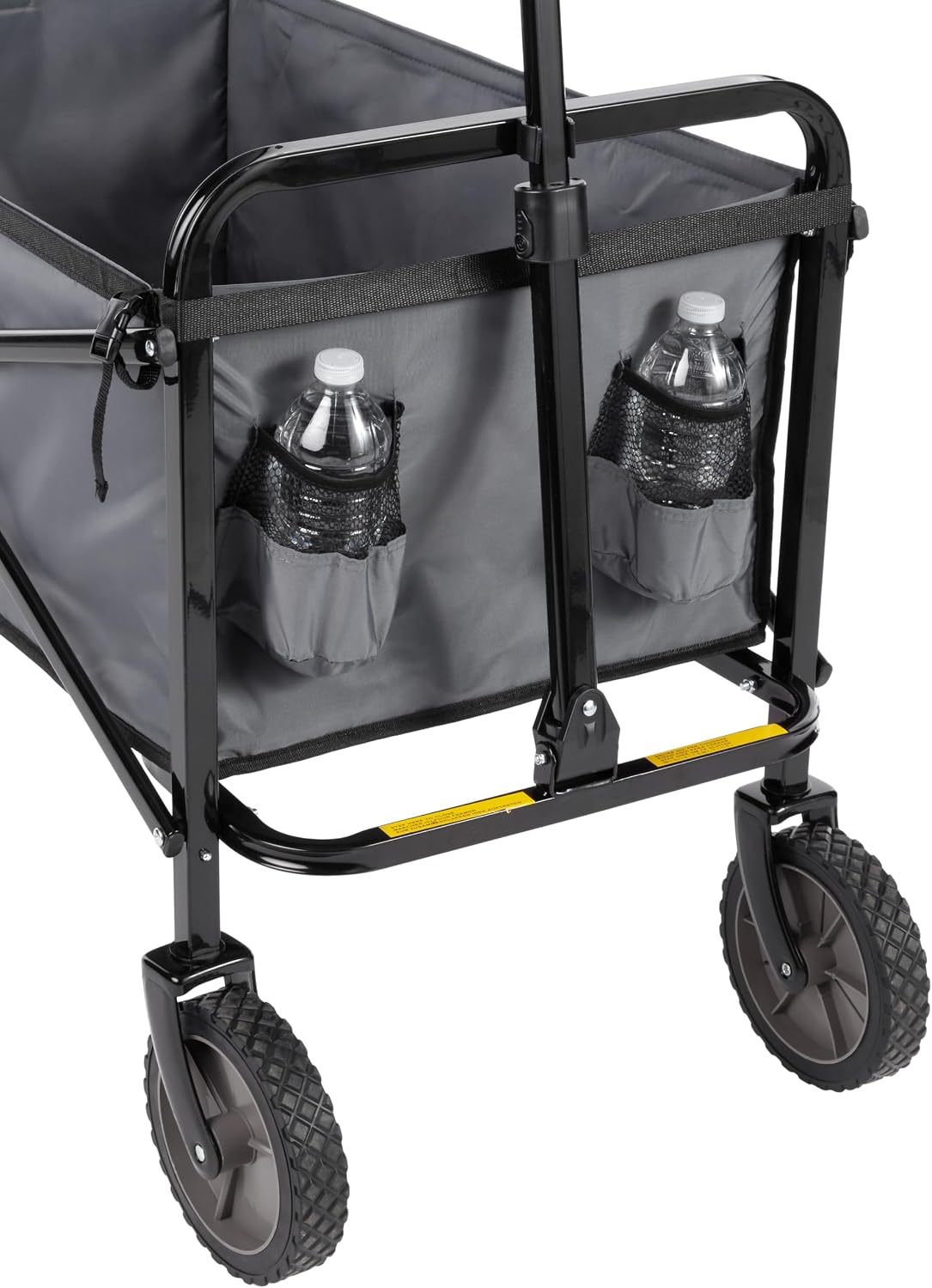 Amazon Basics Collapsible Heavy Duty Utility Wagon for Outdoor Sports, Camping, Garden, and Shopping, 265 Pounds Capacity, 27.6 x 40.9 x 20 inches, Gray