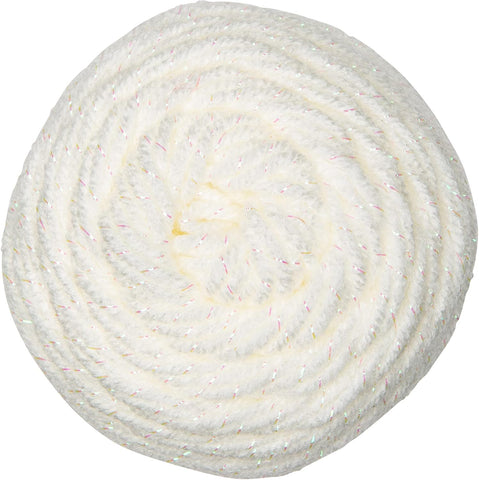 Red Heart Super Saver Metallic Yarn for Crocheting, White, 3-Pack