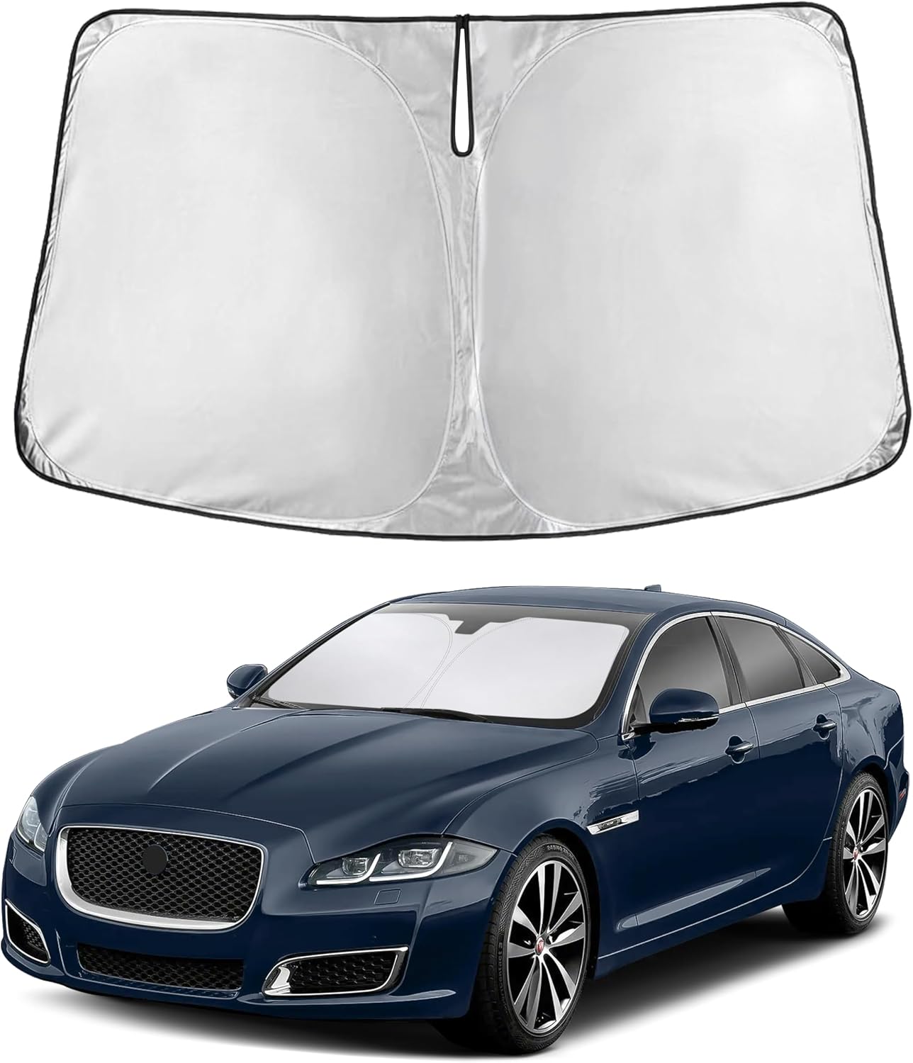 EcoNour Windshield Sunshade Compatible for Jaguar XJ 2010-2017 2018 2019