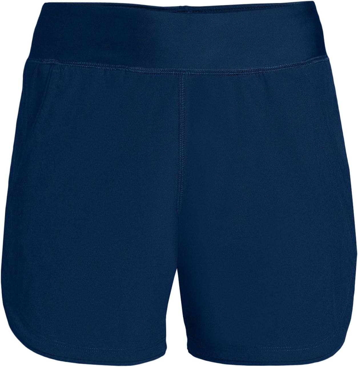 Lands' End Women's 5" Quick Dry Elastic Waist Board Shorts Swim Cover-up Shorts with Panty