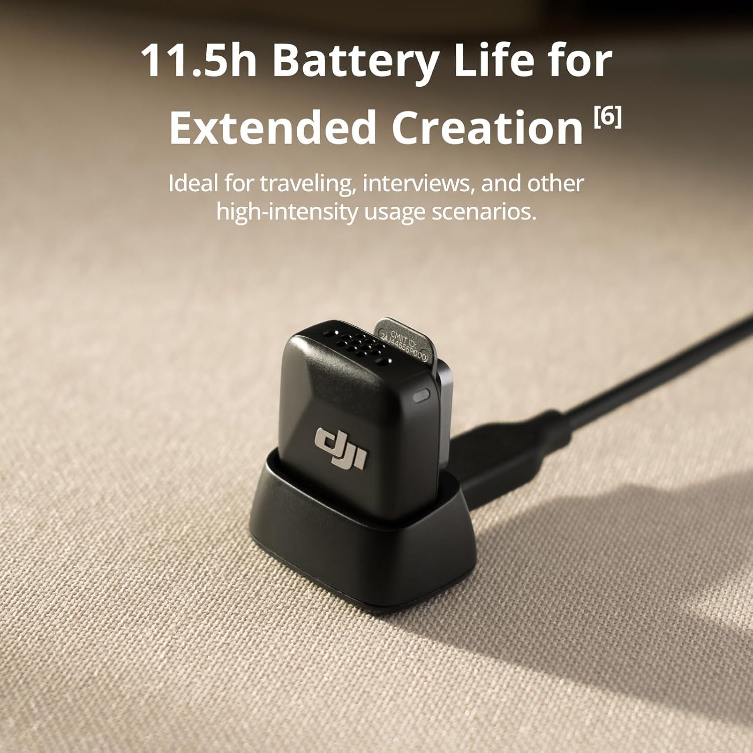 DJI Mic Mini (2 TX + 1 Mobile RX), Ultralight, Active Noise Cancelling