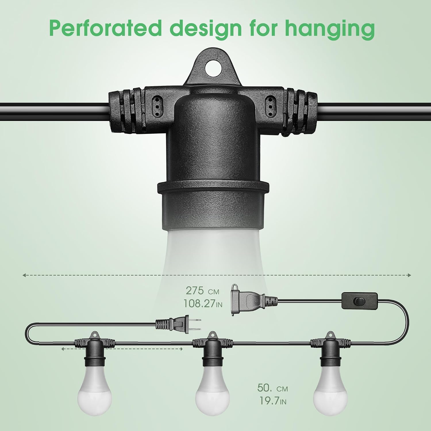 Briignite Hanging Grow Light, 3 Grow Light Bulbs with 8.86ft Power Cord