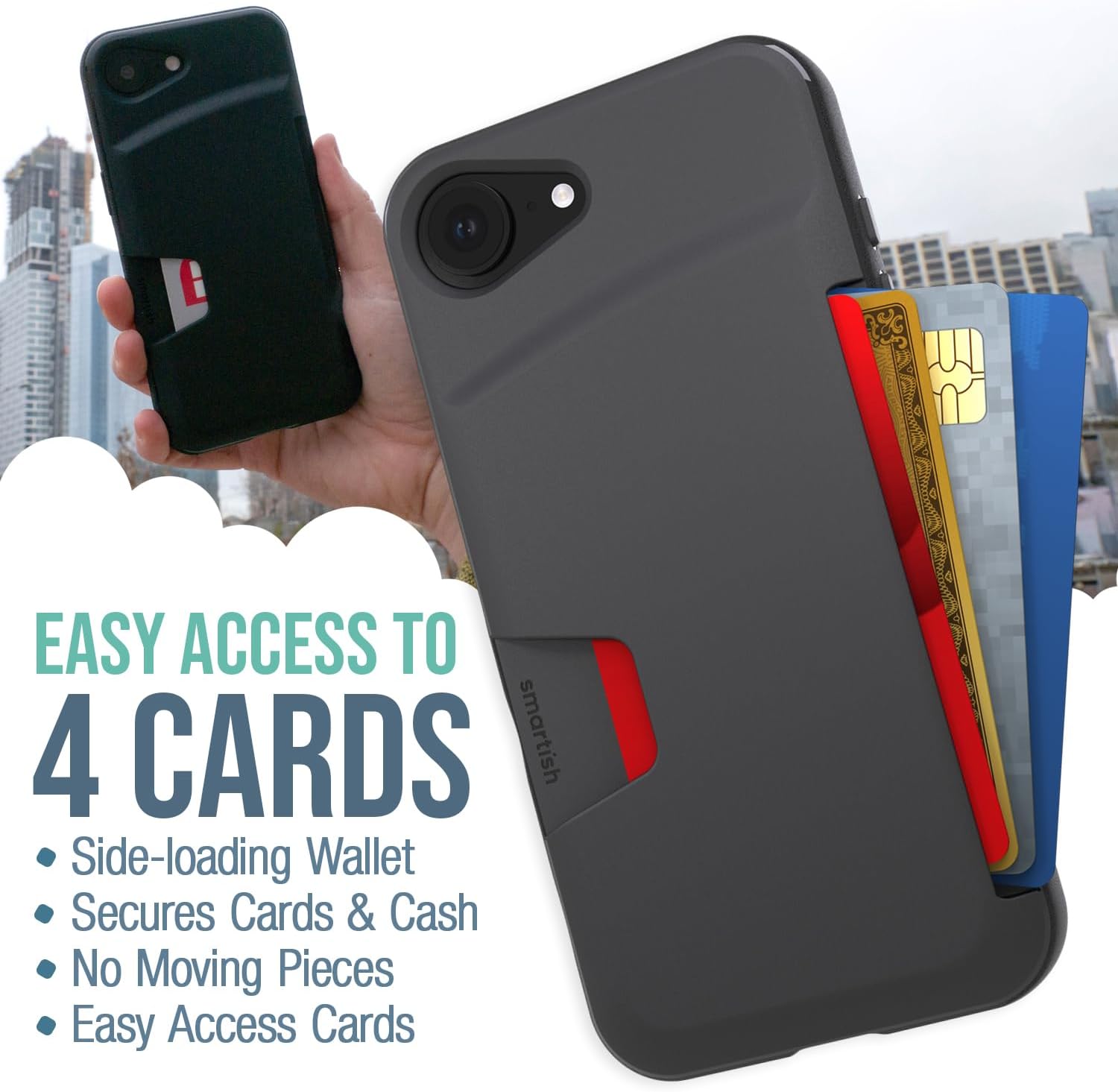 Smartish iPhone 16 Pro Wallet Case, Wallet Slayer Vol 1, Wildflower