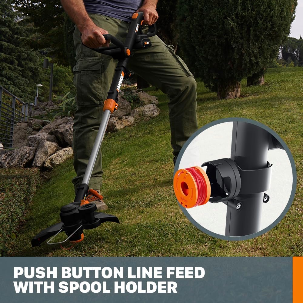 Worx 20V 12" 3-in-1 Cordless String Trimmer/Lawn Edger/Mini Mower, WG170.2