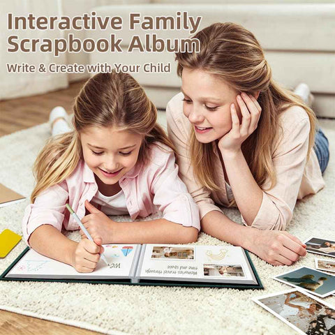 Popotop Photo Album Self Adhesive Scrapbook Album for 4x6 5x7 8x10 Pictures DIY Photo Book as Scrapbooking Supplies Kits, Birthday Gifts for Women Mom Wedding Baby Family Travel