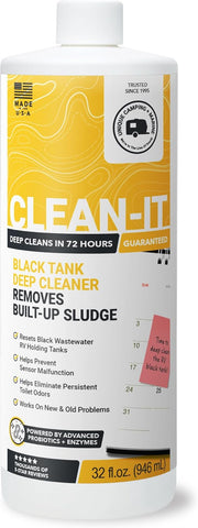 Unique Clean-It Liquid RV Black & Holding Tank Cleaner, 32 oz