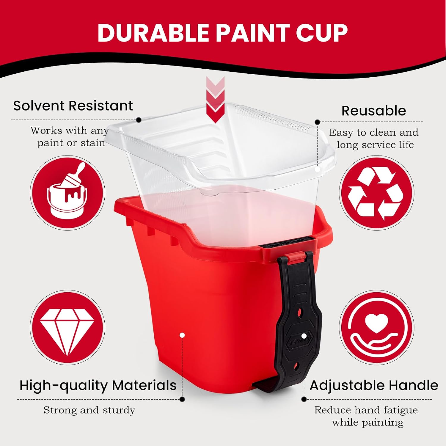 Mister Rui 23 Pack 4 Inch Paint Bucket with 12 Liners