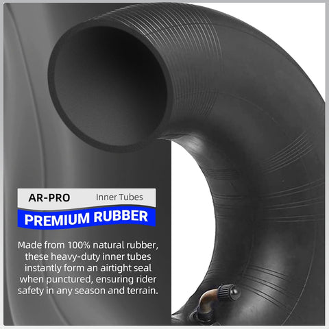 AR-PRO 2-Pack Heavy Duty 3.00-4 Inner Tube with TR87 Bent Valve Stem for ATV Wheelbarrows Tractors Mowers Hand Trucks E300 E325 Razor Scooter and More