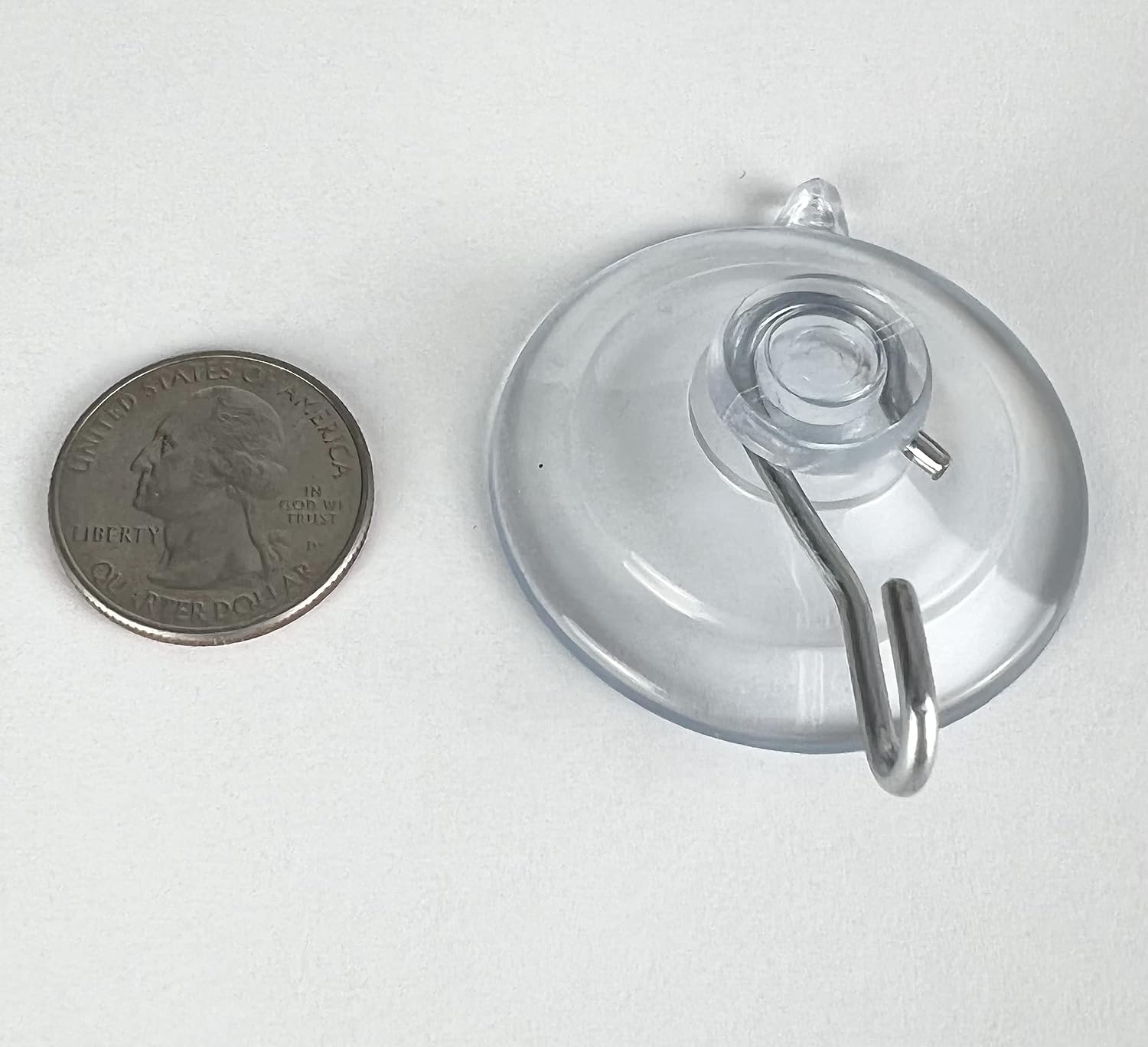 12 Pak Small 1 ¼ -inch (Made in Pennsylvania) Heavy Duty Suction Cup Hooks for Glass Windows. Signs Holiday Ornaments Suncatchers-(Holds 1 Pound)