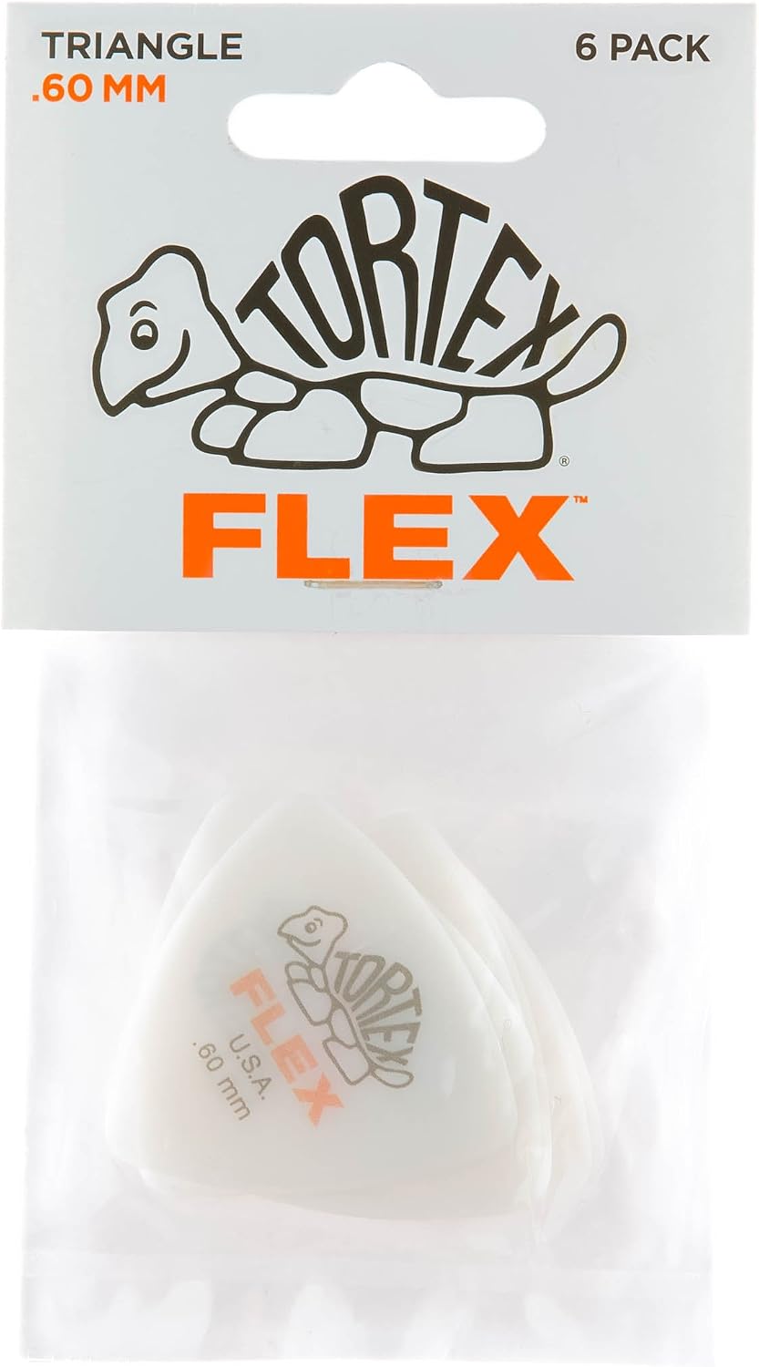 Jim Dunlop Tortex® Flex™ Triangle Pick .60MM - 6 Pack