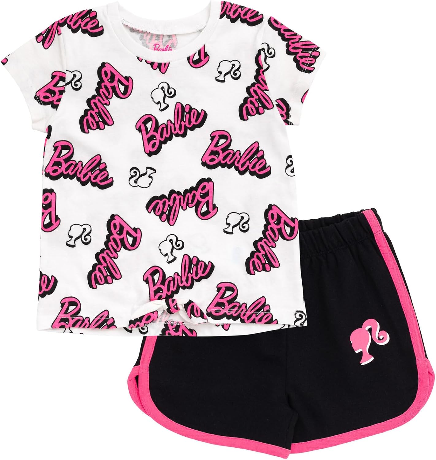 Barbie T-Shirt and Dolphin Active Shorts Outfit Set Modern Girls' coordinated outfit