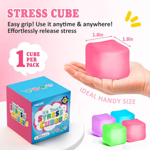 VISCOO 1 Pack Stress Cube, Slow Rising Cube Squishy for Anxiety Relief
