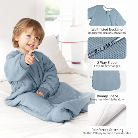 BubblePanda Rayon Made from Bamboo Sleep Sack 0-6 Months 1.5 Tog Newborn