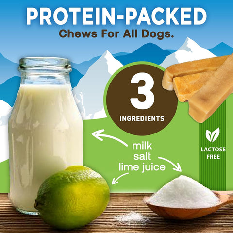 EcoKind Yak Cheese Himalayan Dog Chews, Yak Chews for XLarge Dogs, 9+ Bones
